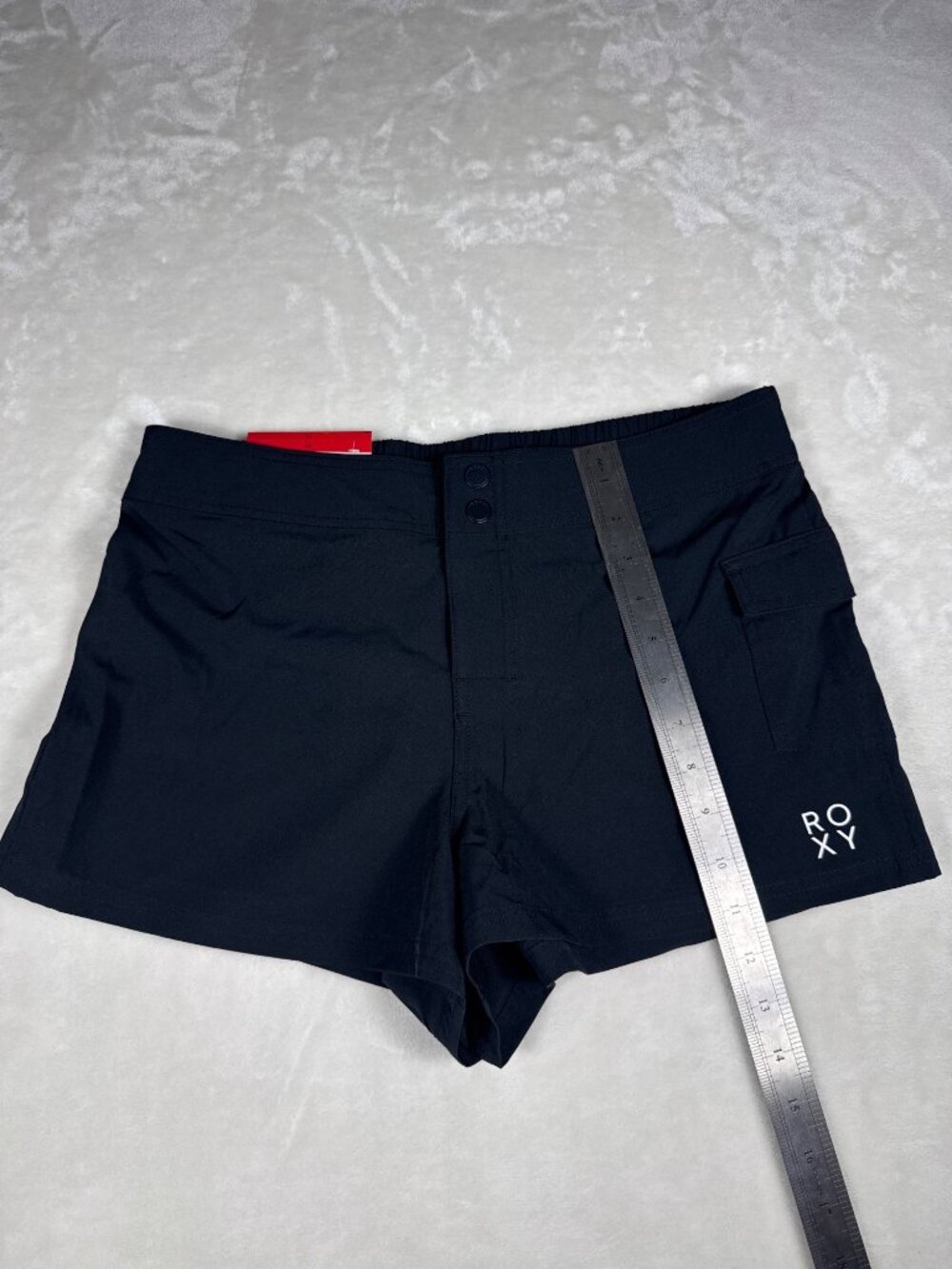 Roxy Womens Black Stretch Swim Boardshorts With UPF 50+ Size Medium 3 1/4-Inch I - Picture 3 of 8
